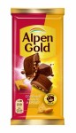 Шоколад молочный, Alpen Gold (Альпен гольд) 80 г соленый арахис и крекер