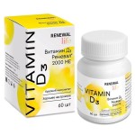 Витамин Д3 Реневал, таблетки покрытые пленочной оболочкой 2000 МЕ 240 мг 60 шт БАД к пище