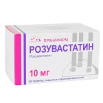 Розувастатин, таблетки покрытые пленочной оболочкой 10 мг 90 шт