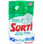Порошок стиральный, Sorti (Сорти) 1.5 кг Супер эконом чистый результат автомат п/э пакет