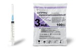 Шприц, Puntoset (Пунтосет) 3 мл р. 0.6ммх30мм 23G 1 1/4 100 шт трехкомпонентный Луер слип