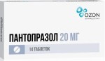 Пантопразол, таблетки кишечнорастворимые покрытые оболочкой 20 мг 14 шт