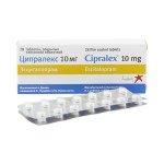 Ципралекс, таблетки покрытые оболочкой пленочной 10 мг 28 шт