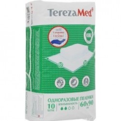 Пеленки одноразовые, Terezamed (Терезамед) р. 60смх90см 10 шт нормал