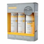 Набор, Bosley Professional Strength (Бослей Профешнл Стренгф) 150 мл + 150 мл + 100 мл БосДифенс система желтая для нормальных тонких окрашенных волос - шампунь питательный + кондиционер  для объема + несмываемый уход