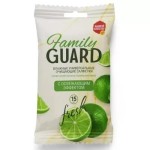 Салфетки влажные очищающие, Family Guard (Фэмили Гард) 15 шт лайм с освежающим эффектом